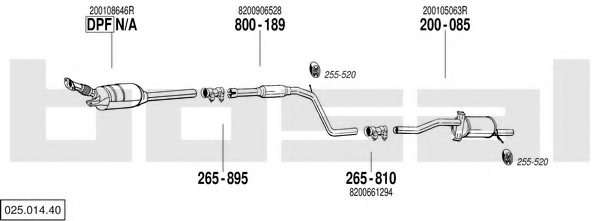 BOSAL 025.014.40 Exhaust System